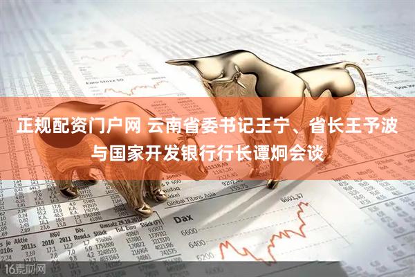 正规配资门户网 云南省委书记王宁、省长王予波与国家开发银行行长谭炯会谈